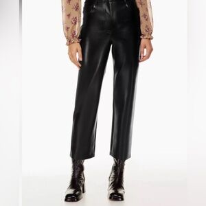 Aritzia Wilfred Melina Cropped Faux Leather Pants NWOT
